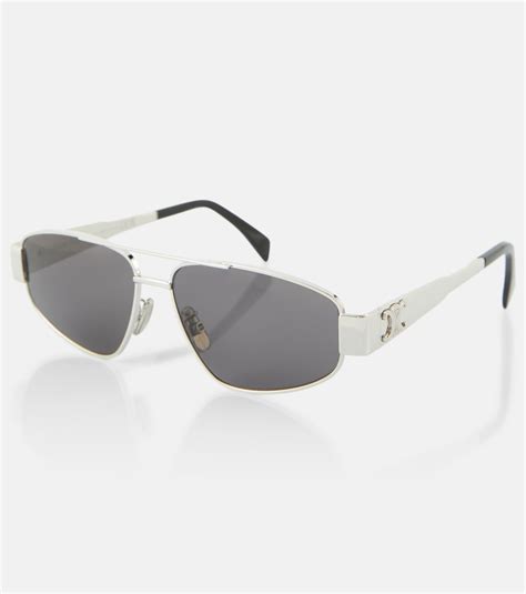 Triomphe 03 Metal aviator sunglasses in metallic 